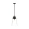 Z-Lite Wentworth 1 Light Pendant, Matte Black & Clear 2300P12-MB - alternate 1